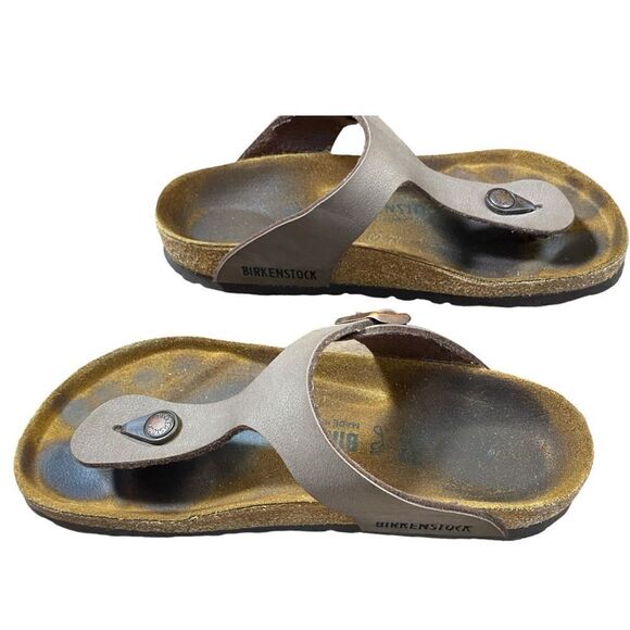 Women's Birkenstock Gizeh Birko-Flor Brown Thong Sandals Size 37 - Picture 6 of 11
